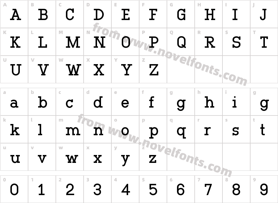 Typo Stand DemoCharacter Map