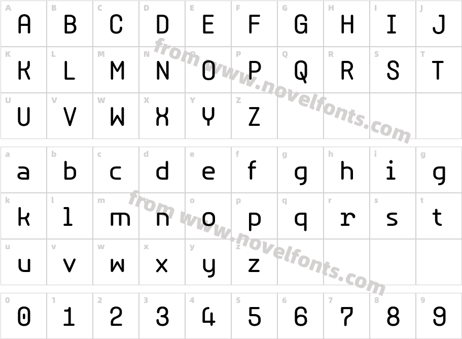 Typori RegularCharacter Map