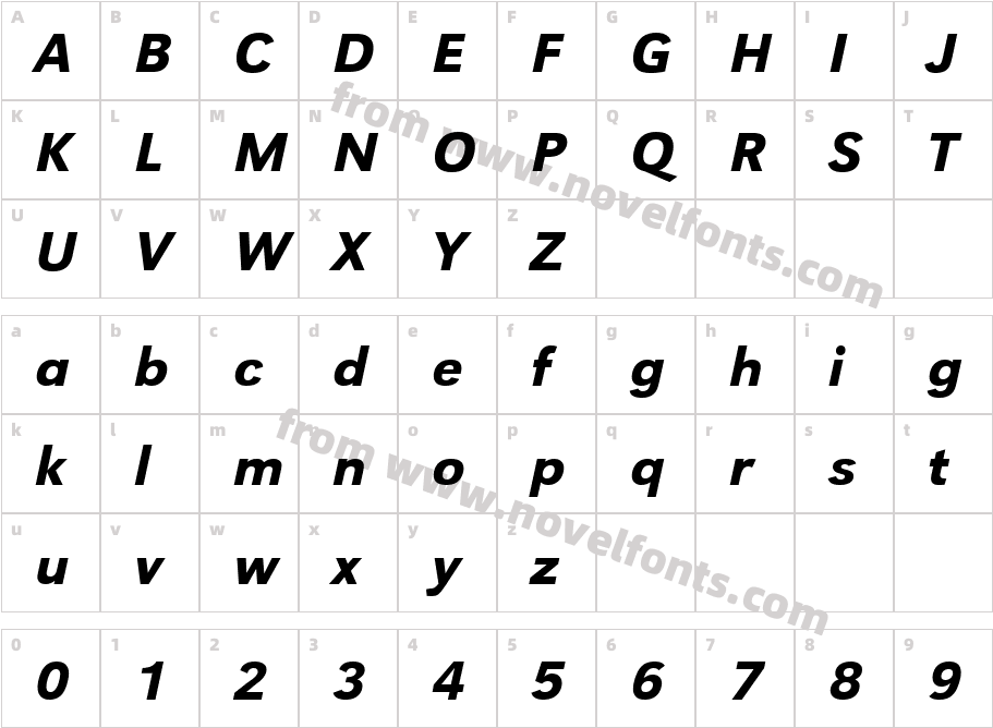 URW Grotesk Regular 6Character Map