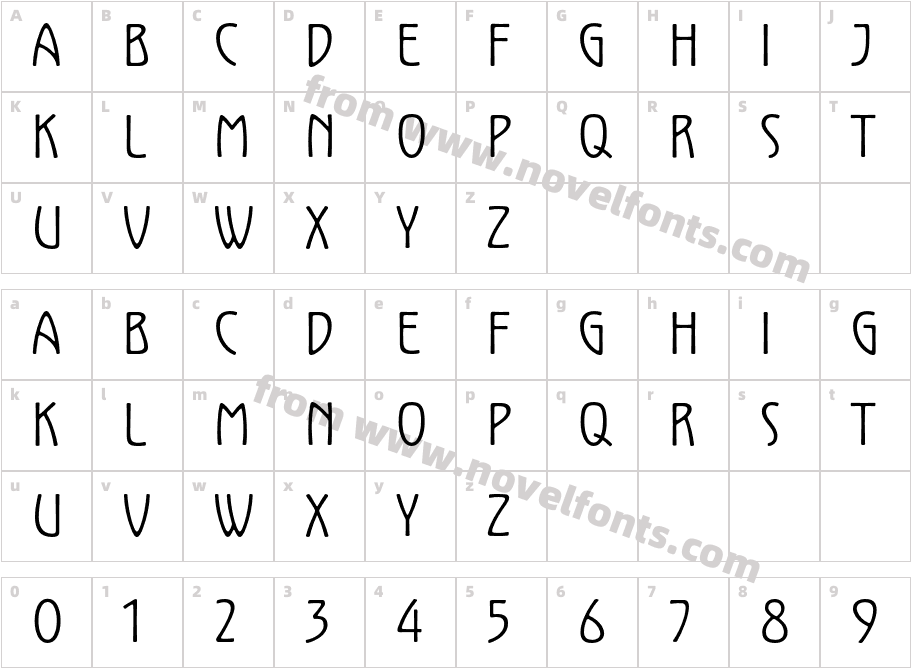 KoloNarrowCharacter Map