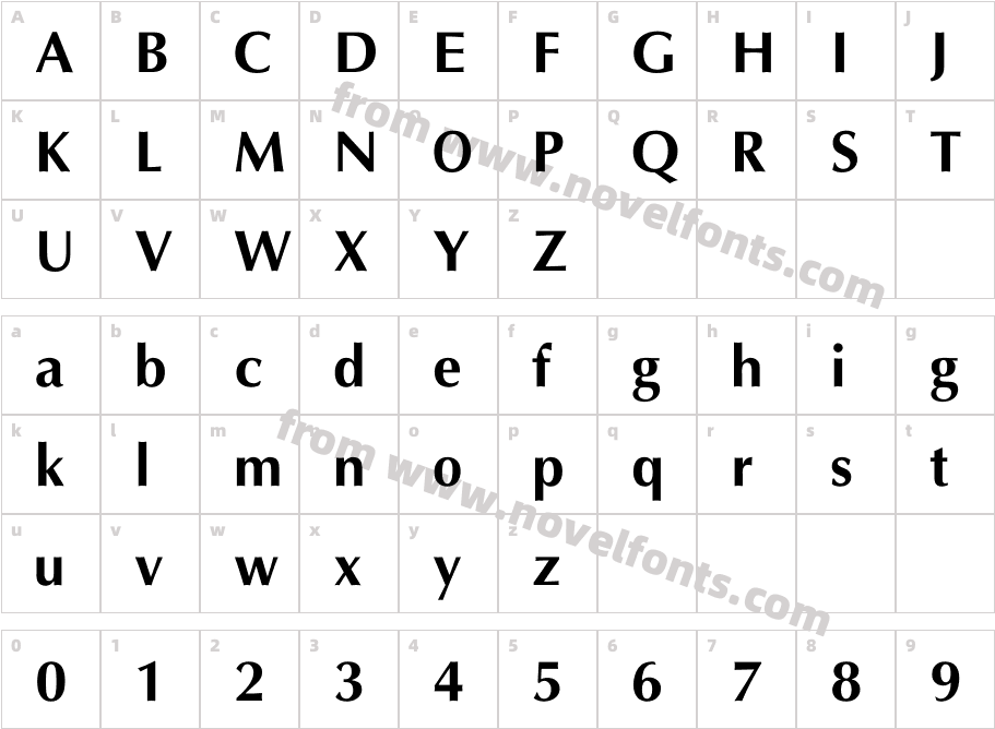 UTM Aptima BoldCharacter Map