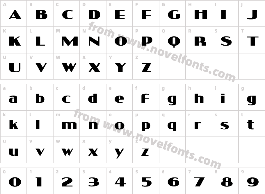 UTM BellCharacter Map