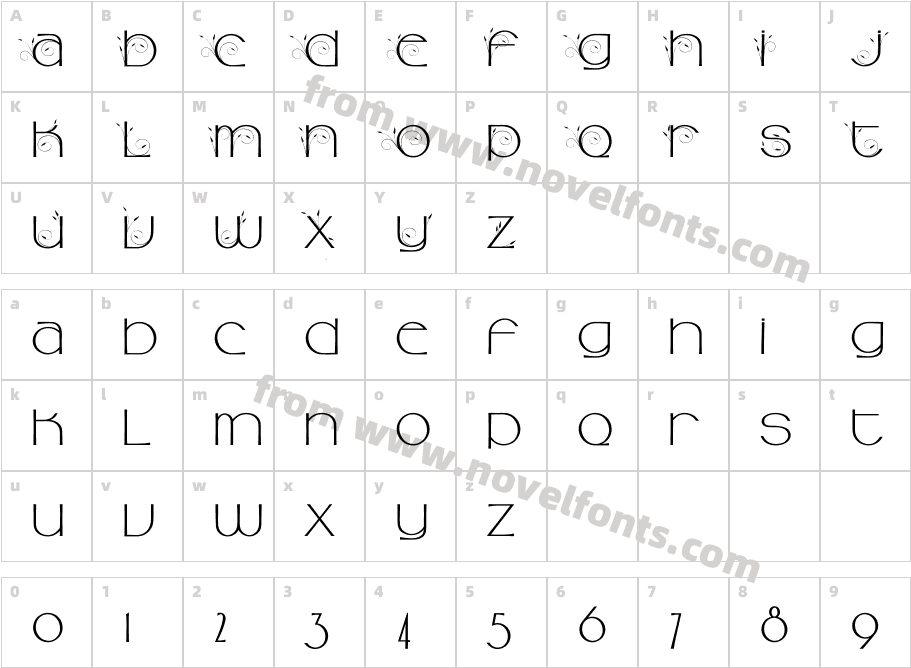 UTM Camellia FCharacter Map