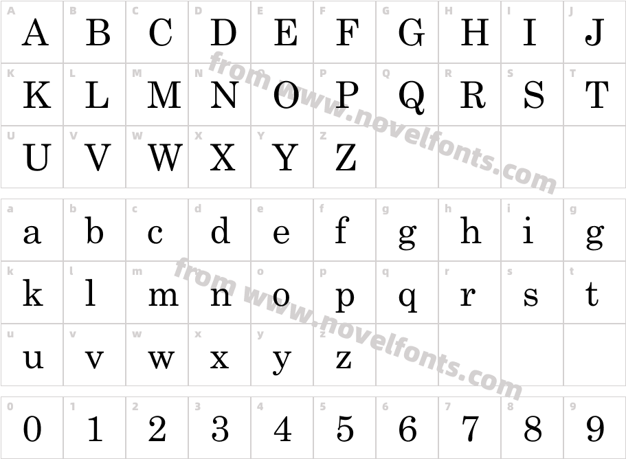 UTM CenturCharacter Map