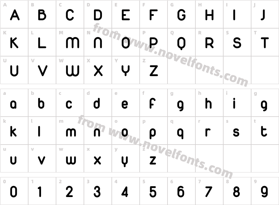 UTM Duepuntozero BoldCharacter Map