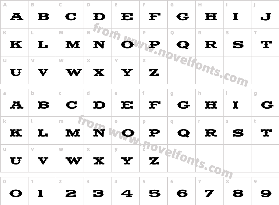 UTM Fancy FullCharacter Map