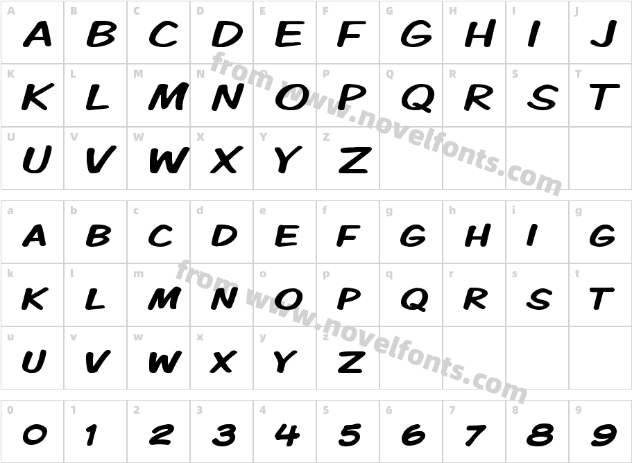 Komika Display Kaps WideCharacter Map