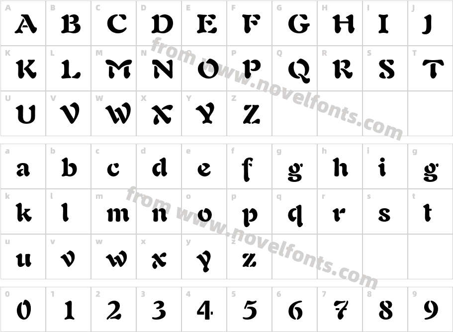 UVN Mang Cau NangCharacter Map