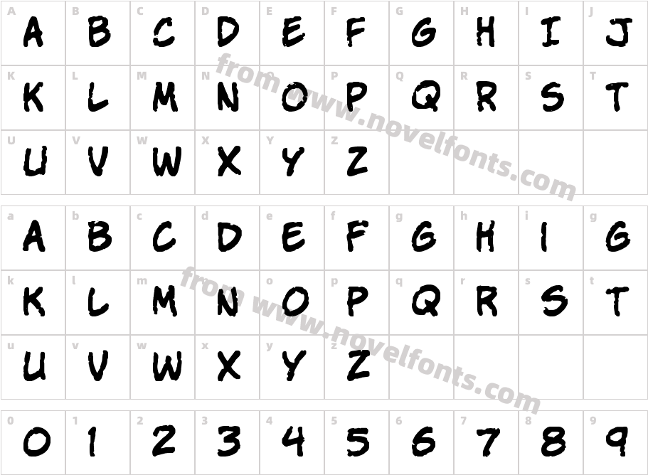 Komika ParchCharacter Map