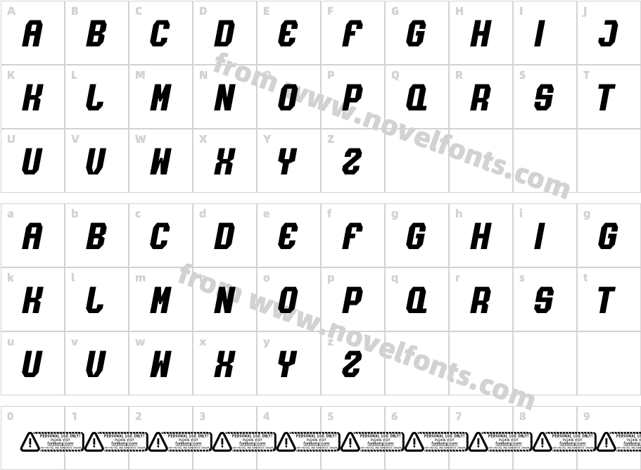 United PERSONAL USE ONLY!Character Map