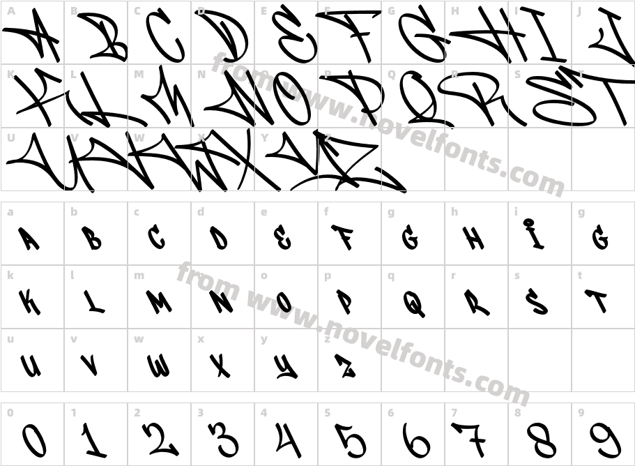 Urban Starblues Demo RegularCharacter Map