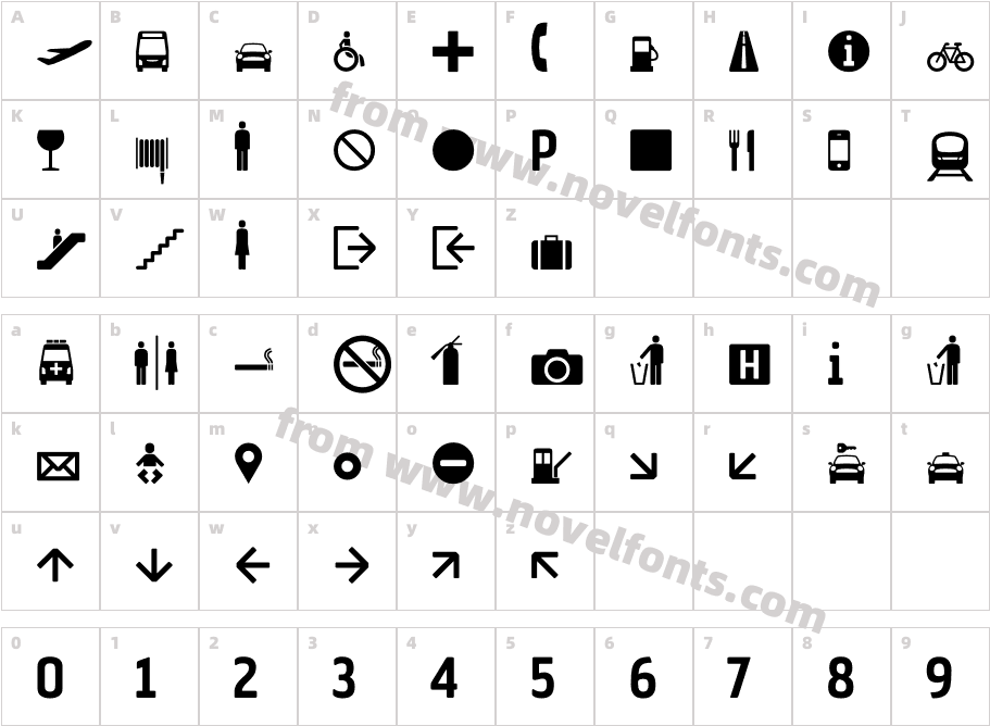 Via Sans PictCharacter Map
