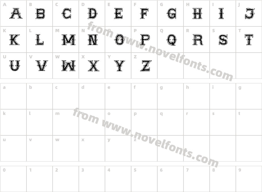 Vintage Hand Drawn_1Character Map