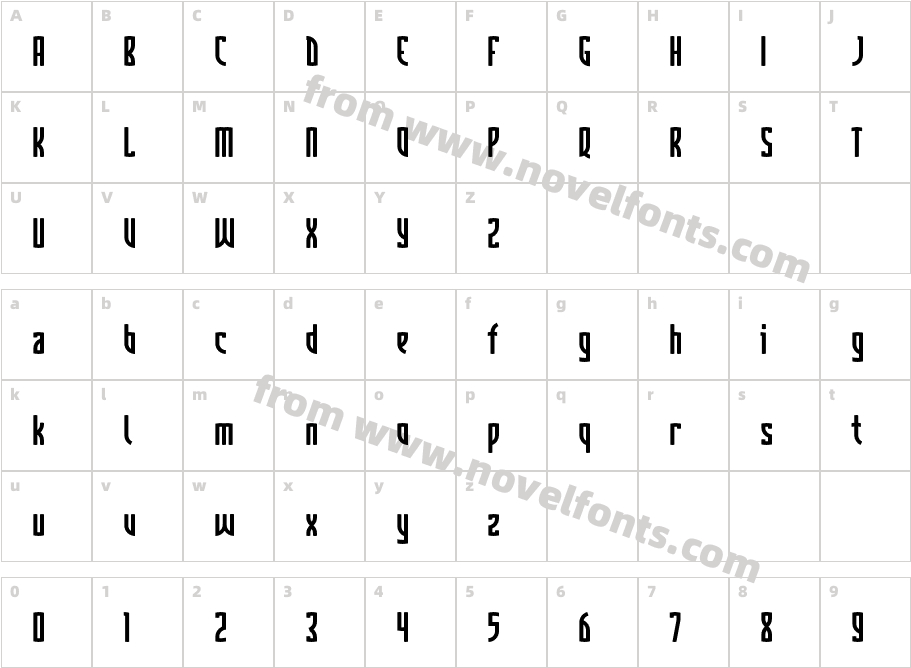 KomuniqueCharacter Map