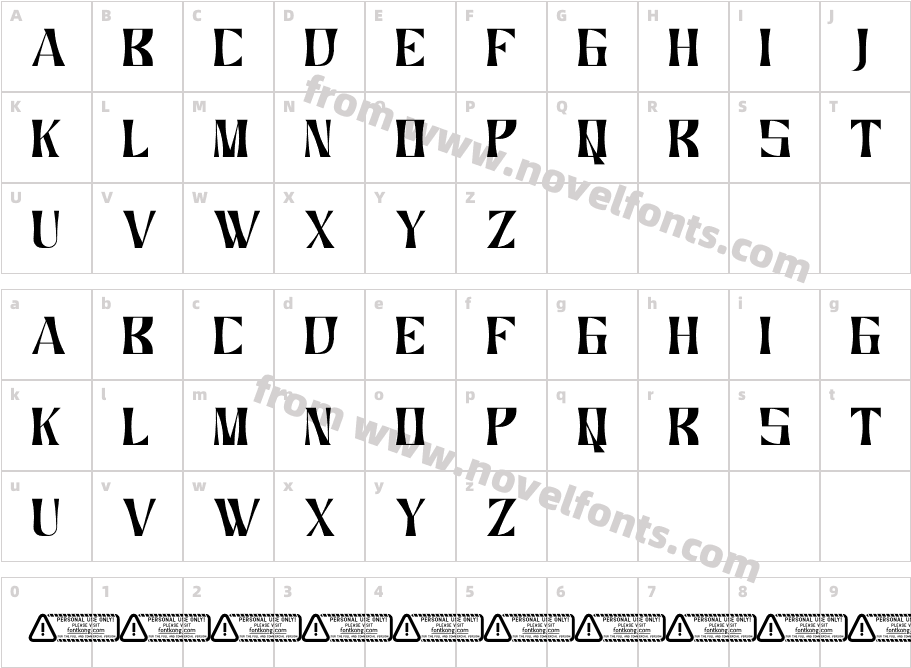 Vultura PERSONAL USE ONLY!Character Map