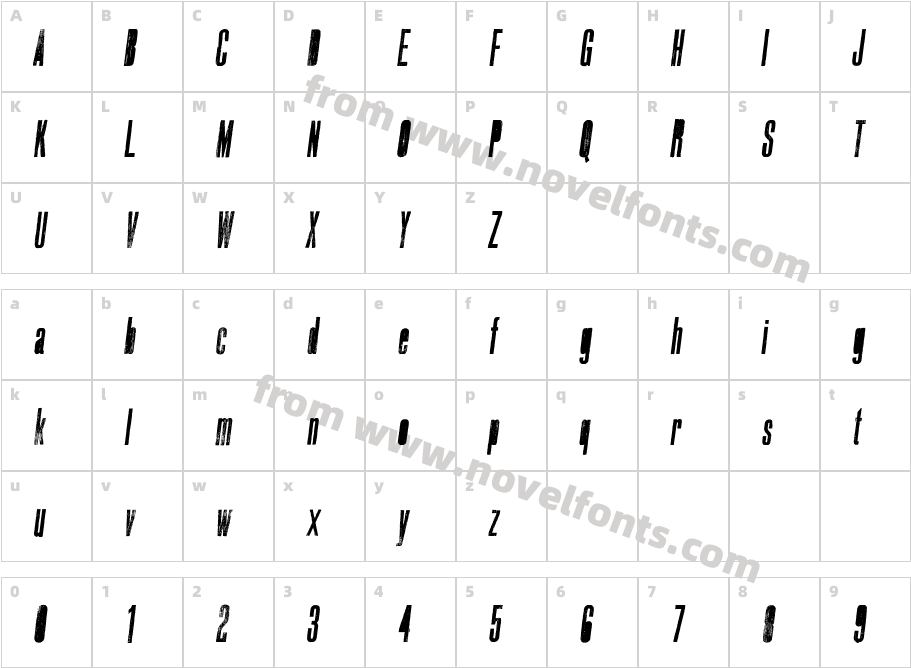 WOODIESTENCIL Regular 2Character Map