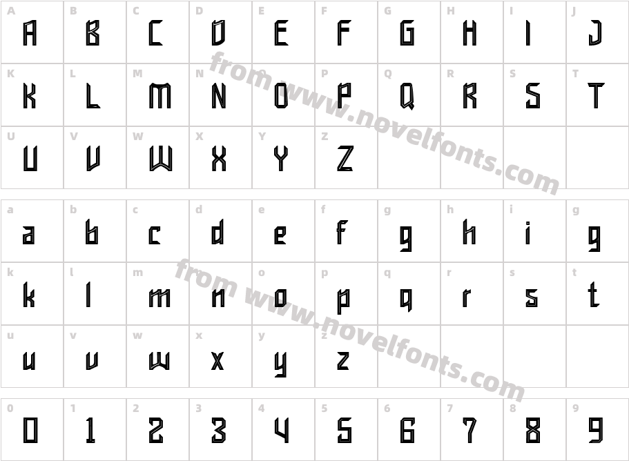 Wakolltu RegularCharacter Map