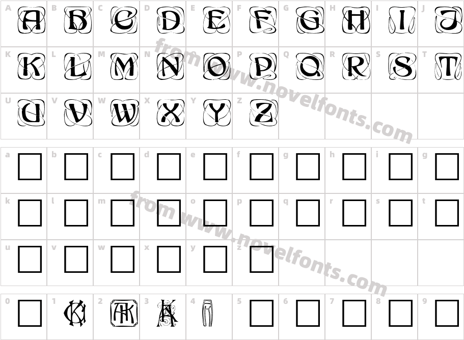 Konanur RegularCharacter Map