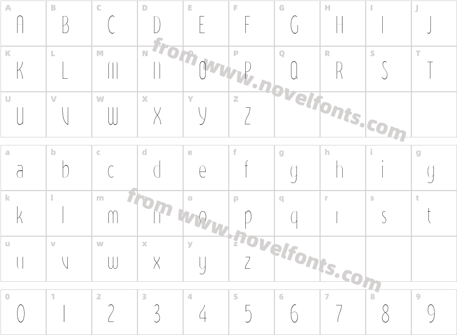 Wasabi Cond ThinCharacter Map