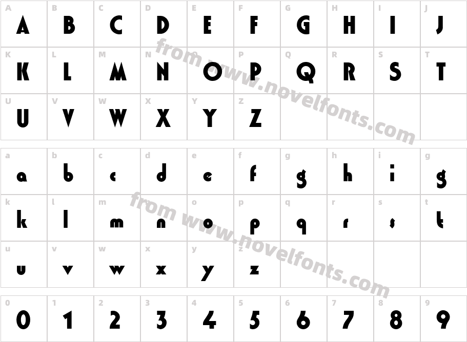 Washington Regular 3Character Map