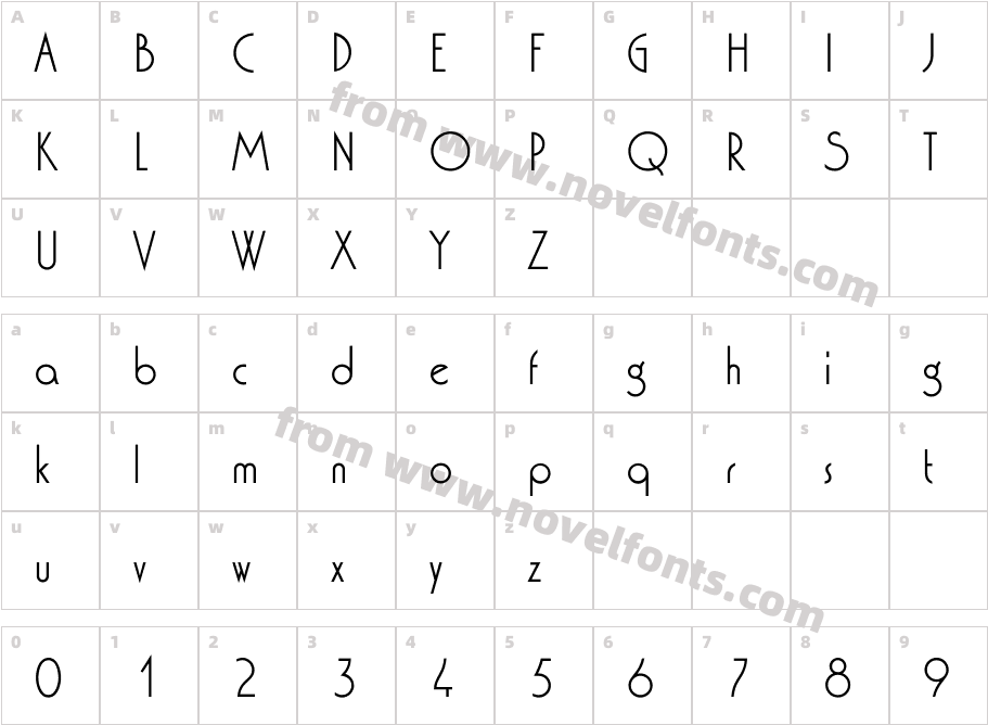 Washington Regular 5Character Map
