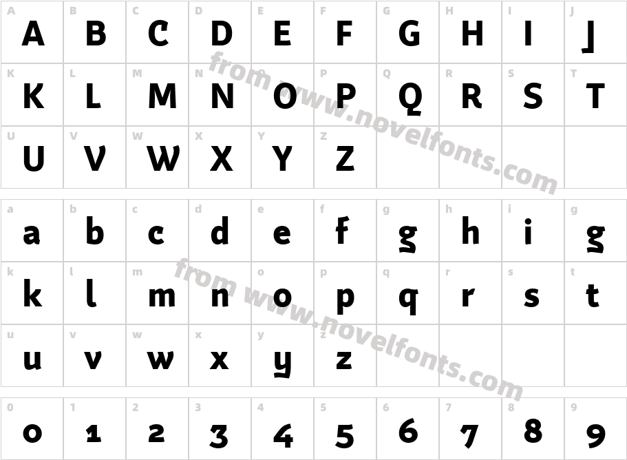 Weitalic HeavyCharacter Map