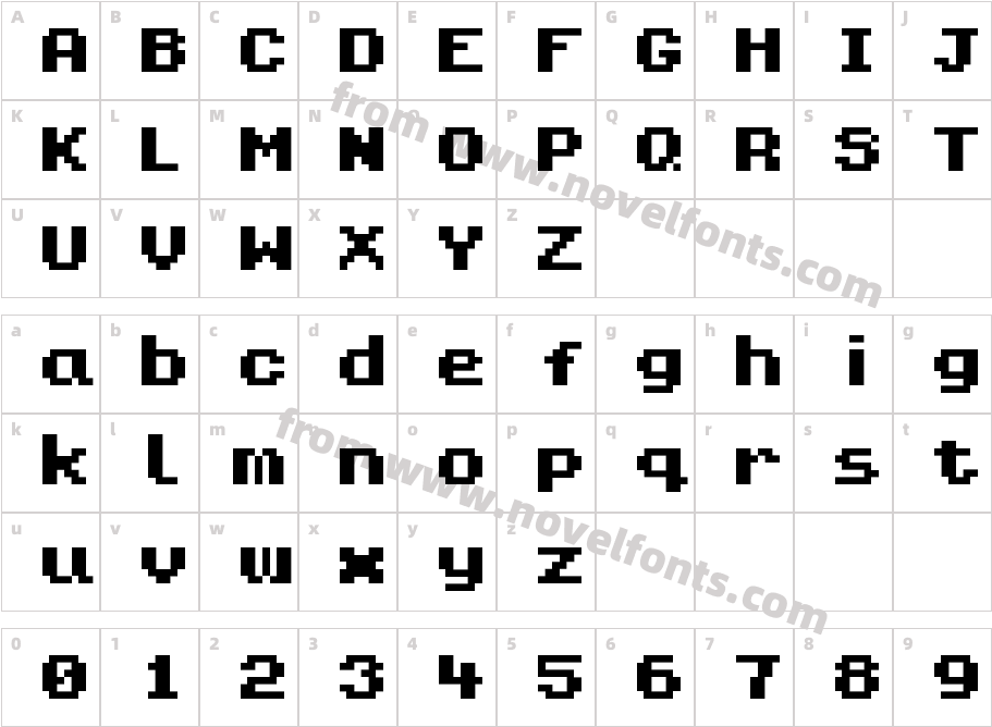 KongtextCharacter Map