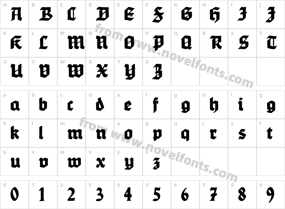 Werbedeutsch HeavyCharacter Map