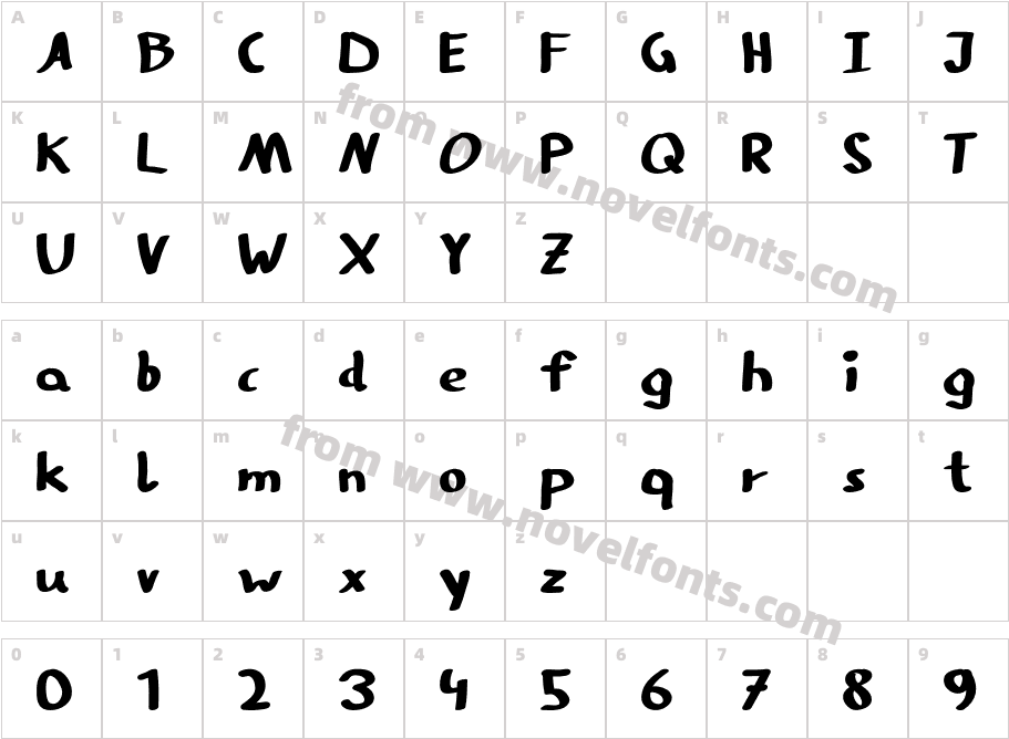 West Side normalCharacter Map