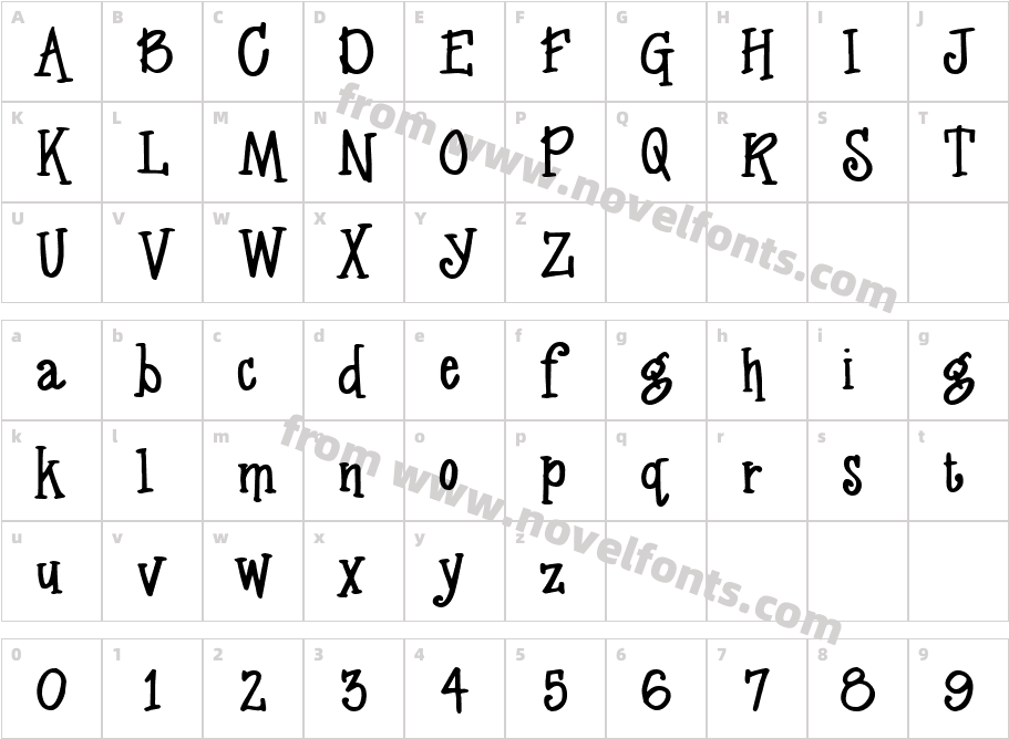 Whipper Basic MediumCharacter Map
