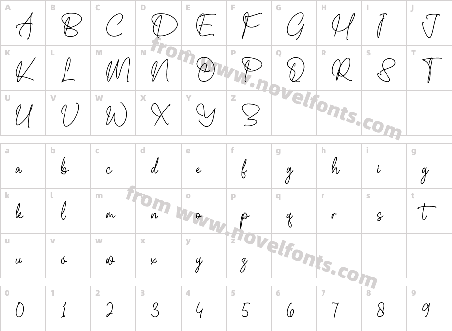 WhitteneyCharacter Map
