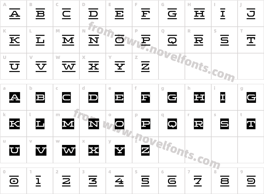 Wide Display Regular RibbonCharacter Map