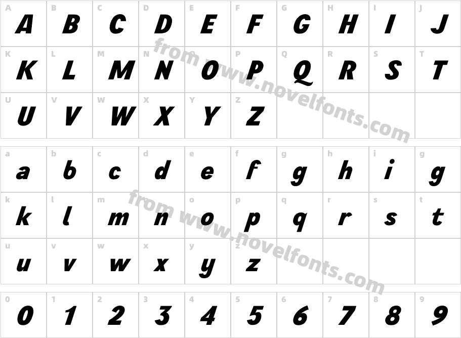 Wien Pro Superobl BoldCharacter Map