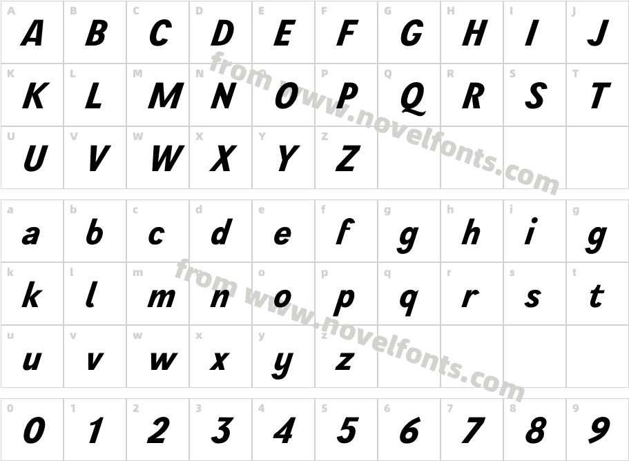 Wien Pro Superobl MediumCharacter Map