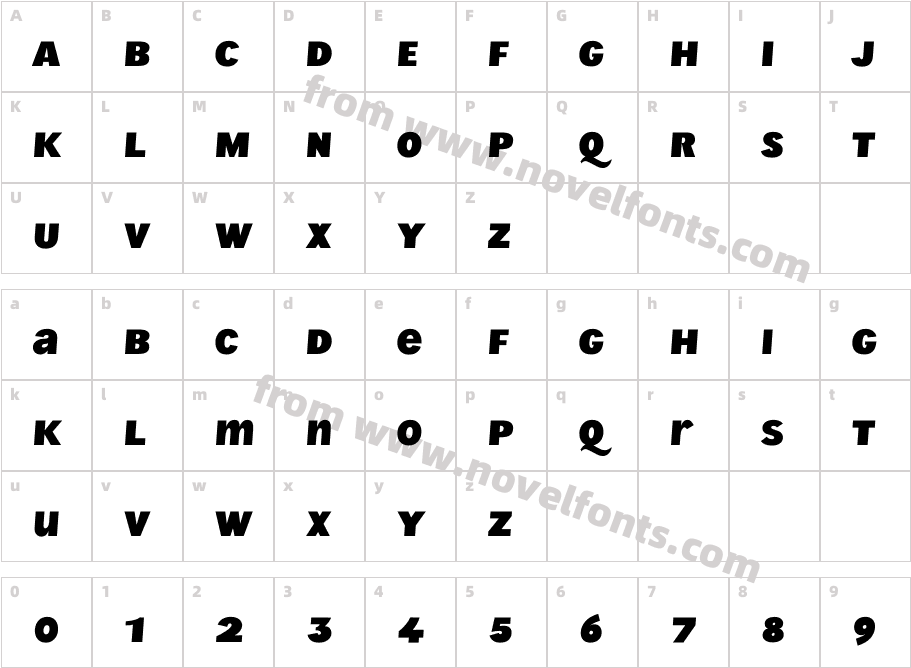 Wien Pro Unic Obl BoldCharacter Map