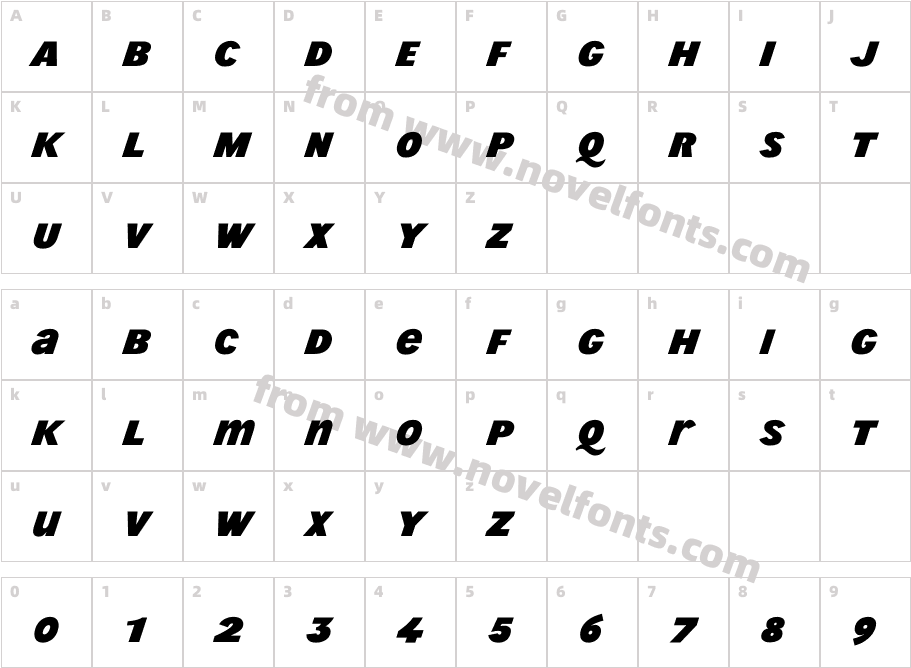 Wien Pro Unic Superobl BoldCharacter Map