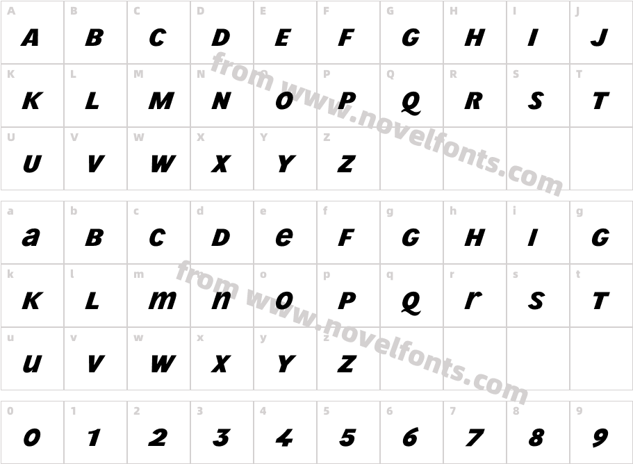 Wien Pro Unic Superobl MediumCharacter Map