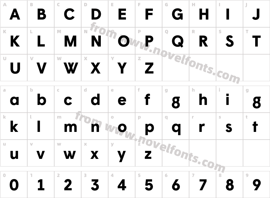 Wigrum BoldCharacter Map