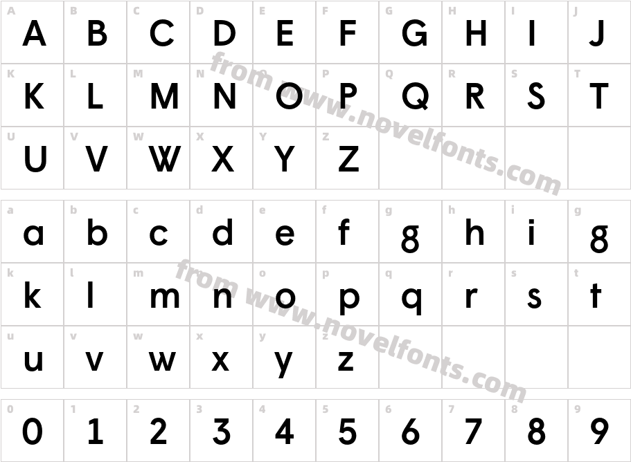 Wigrum MediumCharacter Map