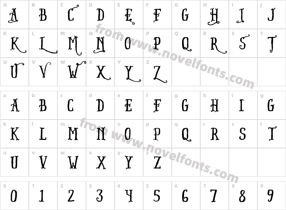 Wilder BoldCharacter Map