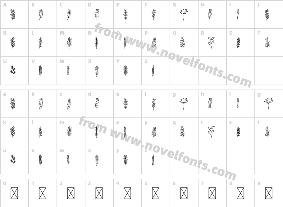 Winter LeafCharacter Map