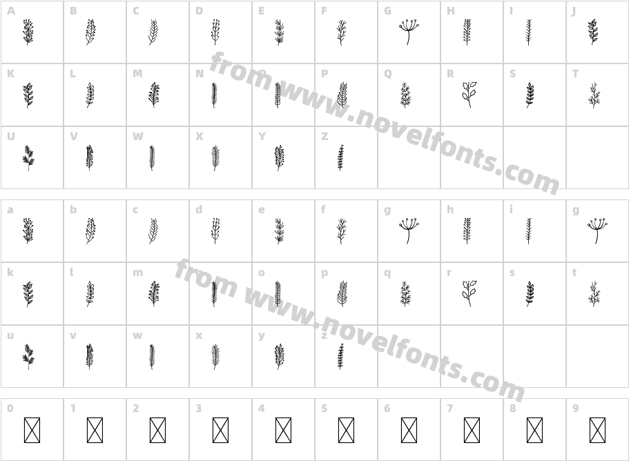 Winter LeafCharacter Map
