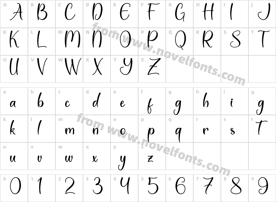 Winter White Personal UseCharacter Map