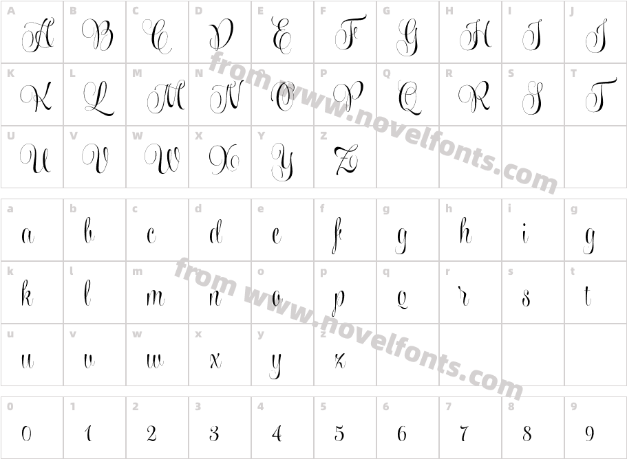 Wishes Script Pro DisplayCharacter Map