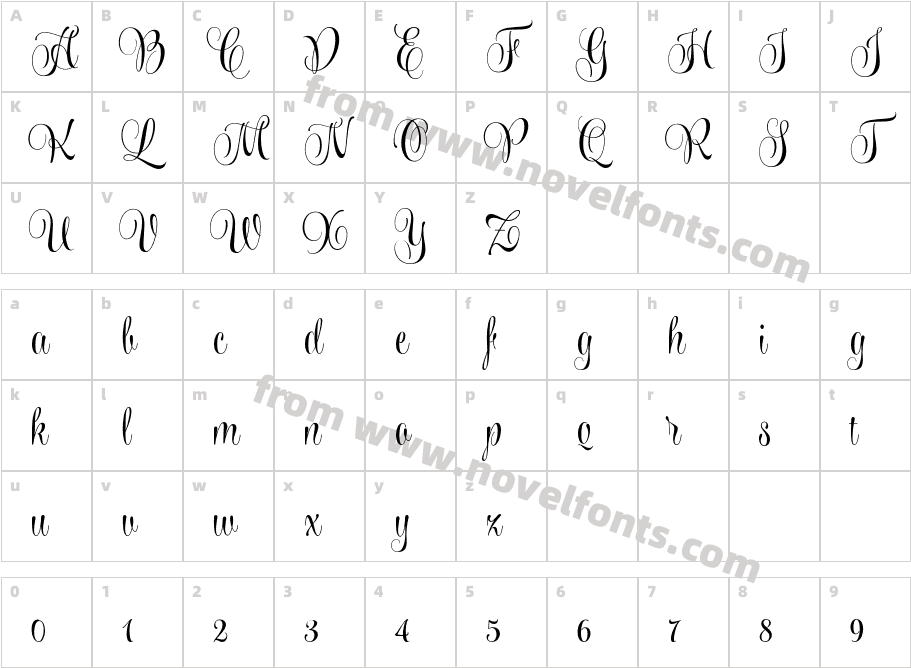 Wishes Script Pro Text BoldCharacter Map