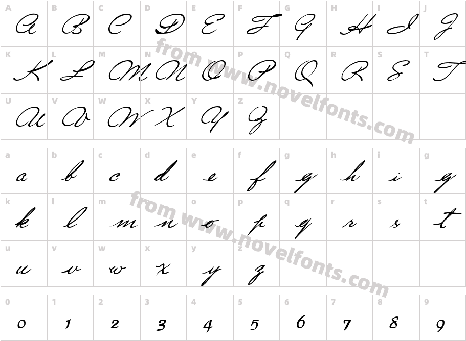 Wishing Type3 SP BoldCharacter Map
