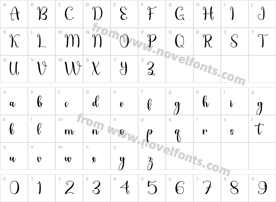 Withrose Personal UseCharacter Map