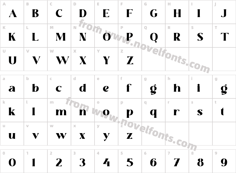 Kopitha ExtraBoldCharacter Map