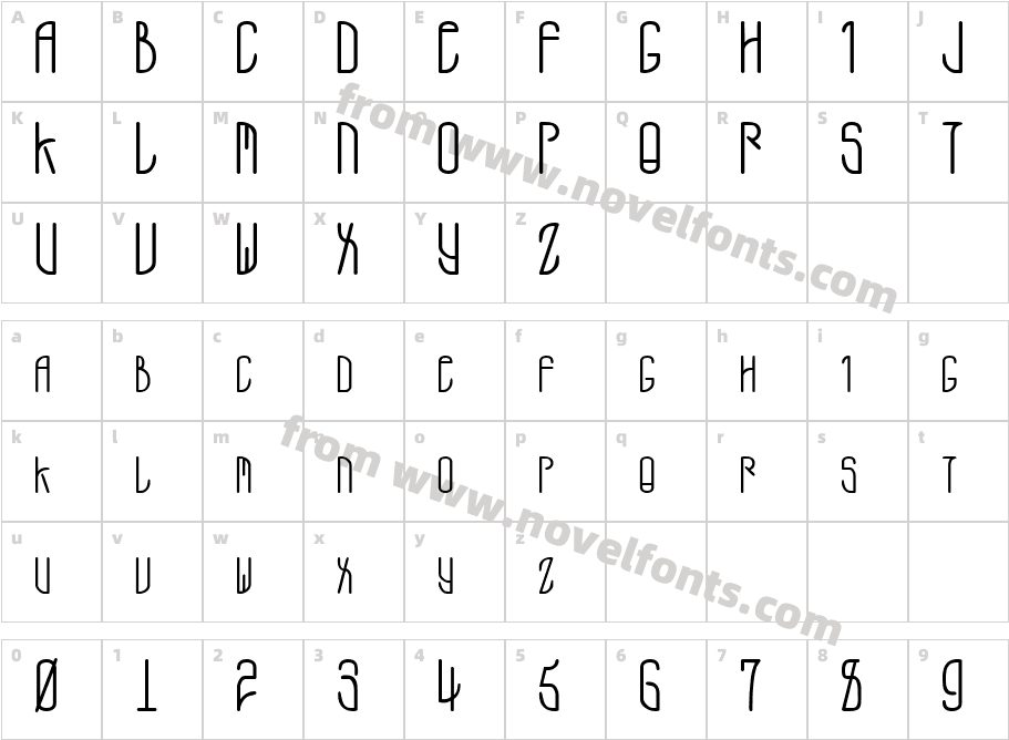 Wooder Plain SwfteCharacter Map