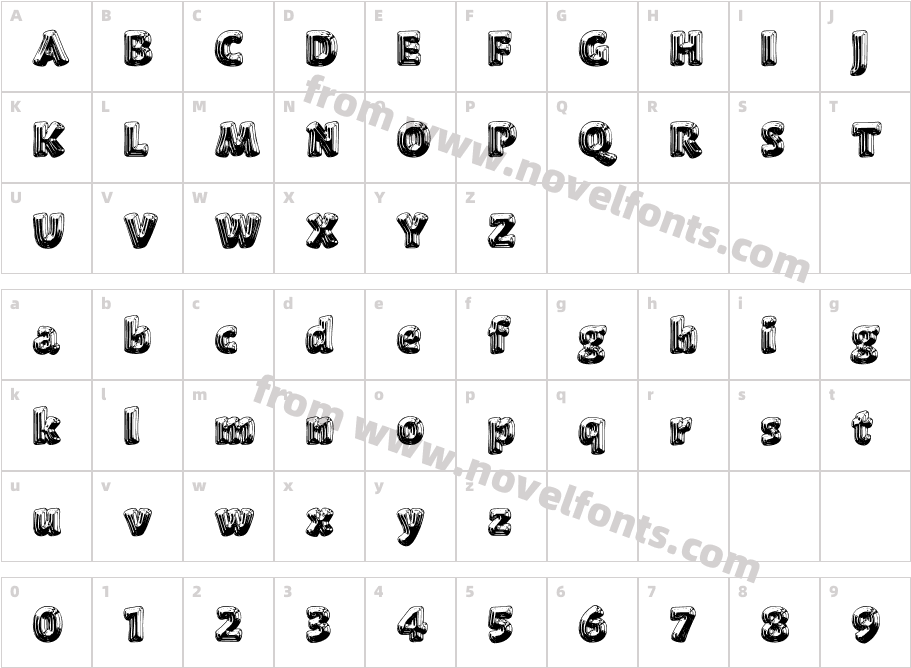 Woods World ' Deluxe'Character Map